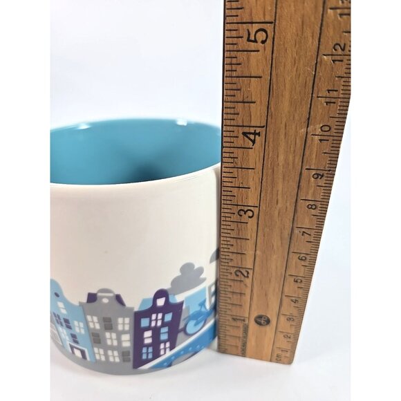 Starbucks Amsterdam Mug You Are Here Collection 2022 Blue Cityscape Design - Picture 6 of 6